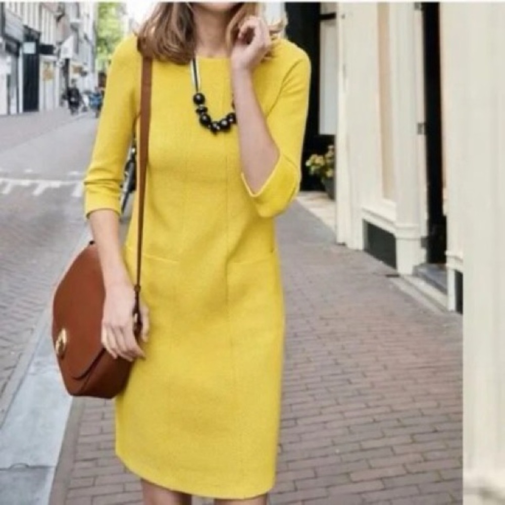 Boden saffron 3/4 Sleeve Dress 10L pockets